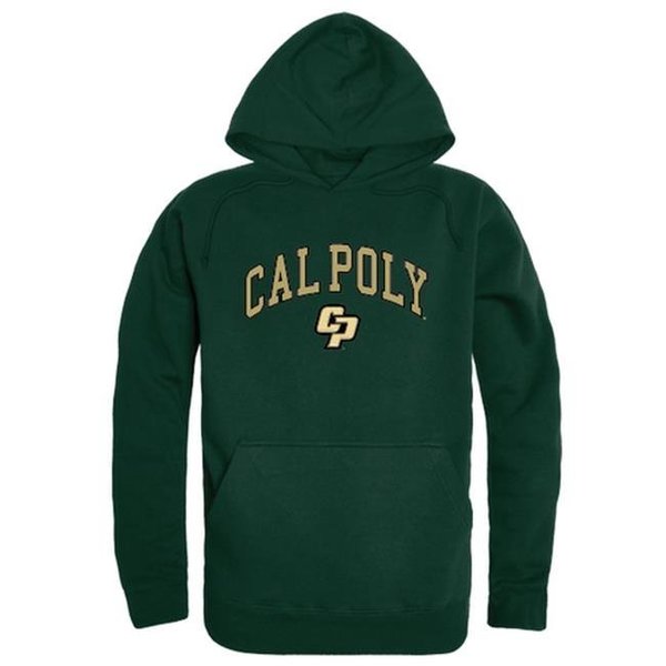 W Republic W Republic 540-167-FOR-04 California State Polytechnic University Campus Hoodie; Forest Green & White - Extra Large 540-167-FOR-04